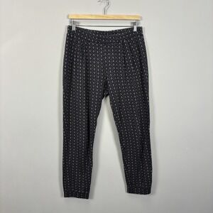 Gudrun Sjoden Geometric Print Relaxed Fit Trousers Pants Leggings Size L Cotton